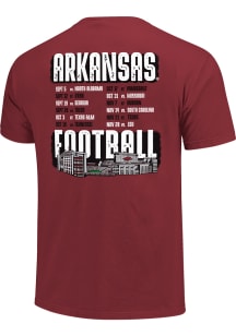 Arkansas Razorbacks Cardinal 2026 Football Schedule Short Sleeve T Shirt