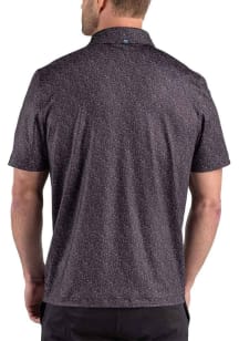 Cutter and Buck Harvard Crimson Mens Black Fern Short Sleeve Polo