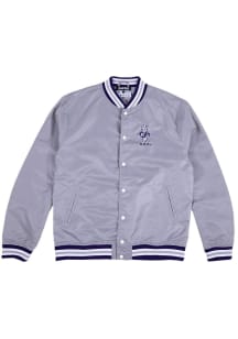 Charlie Hustle K-State Wildcats Mens Dark Grey Sailor Willie Letterman Light Weight Jacket