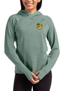 Cutter and Buck Baylor Bears Womens Green Vault Adapt Knit Hood Hooded Sweatshirt