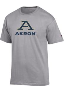 Champion Akron Zips Grey Jersey Short Sleeve T Shirt