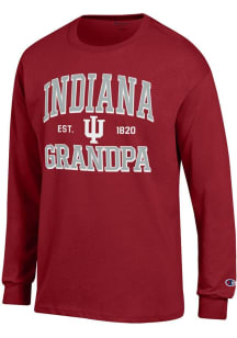 Champion Indiana Hoosiers Crimson Est. Date Grandpa Jersey Long Sleeve T Shirt