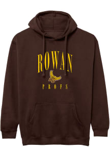 League Rowan University Mens Brown Arch Mascot Essential Long Sleeve Hoodie