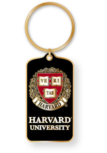 Harvard Crimson Rectangle Brass Keychain - Maroon