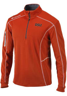Columbia Oregon State Beavers Mens Orange Heat Seal Omni Wick Shotgun Long Sleeve Qtr Zip Pullover