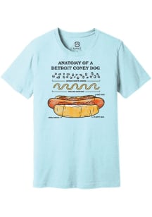 Summit Sportswear Detroit Light Blue Anatomy Of A Coney Dog Short Sleeve Fashion T Shirt