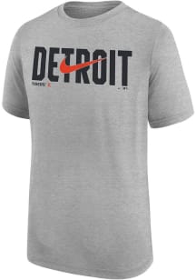 Nike Detroit Tigers Youth Grey Heather Fan Gear Legend 1 Short Sleeve T-Shirt