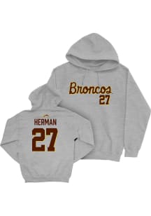 Hannah Herman Campus Ink Western Michigan Broncos Youth NIL Script Long Sleeve Player Hoodie Grey