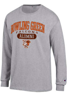 Champion Bowling Green Falcons Grey Pill Box Alumni Jersey Long Sleeve T Shirt