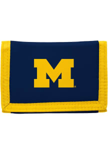 Michigan Wolverines Velcro Mens Trifold Wallet