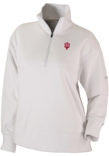 Columbia Indiana Hoosiers Womens White Heat Seal Omni Wick Birchwood Hills Qtr Zip