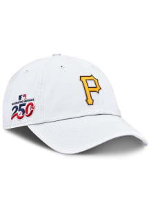 Nike Pittsburgh Pirates USA 250 Side Patch Club Unstructured Adjustable Hat - White