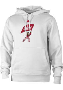 Adidas Indiana Hoosiers Mens White Hoosier The Bison Long Sleeve Hoodie