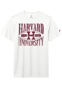 Harvard Crimson White Block H Short Sleeve T Shirt