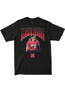 Alexis Jensen Nebraska Cornhuskers Youth Black Illustrated Fashion Player Tee