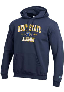 Champion Kent State Golden Flashes Mens Navy Blue Est Date Alumni Powerblend Long Sleeve Hoodie