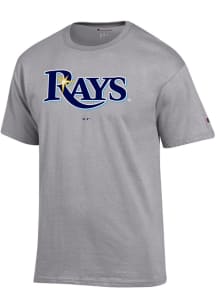Champion Tampa Bay Rays Grey Jersey Short Sleeve T Shirt