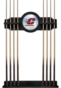 Central Michigan Chippewas Solid Wood Cue Rack Pool Table