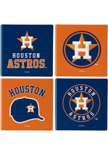 Houston Astros 4Pk Coaster - Navy Blue