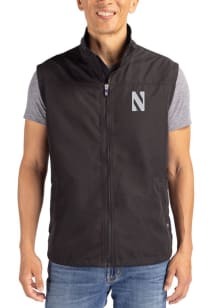 Cutter and Buck Northwestern Wildcats Big and Tall Black Charter Mens Vest