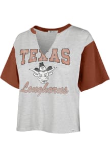 47 Texas Longhorns Womens Ash Dolly Short Sleeve T-Shirt