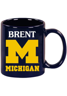 Michigan Wolverines 11 oz BRENT Ceramic Mug - Navy Blue