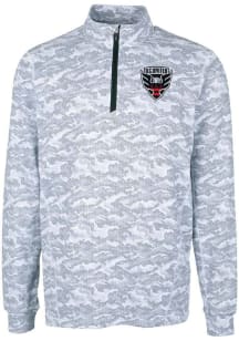 Cutter and Buck DC United Mens Charcoal Traverse Camo Big and Tall Qtr Zip