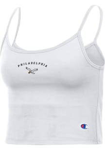 Champion Philadelphia Eagles Womens White Crop Scoop Cami Tank Top