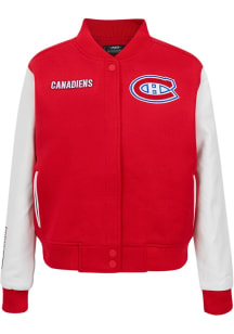 Pro Standard Montreal Canadiens Womens Red Classic Chenille Light Weight Jacket