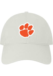 Clemson Tigers White Sequin EZW Womens Adjustable Hat