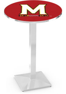 Maryland Terrapins Chrome Square Base Pub Table