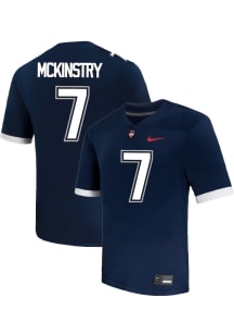 Tyler Mckinstry  Nike UConn Huskies Navy Blue NIL Name And Number Football Jersey