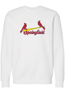 Summit Sportswear Springfield Cardinals Womens White Heavyweight Crew Sweatshirt