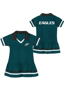 Philadelphia Eagles Toddler Girls Teal Star Player Short Sleeve Dress