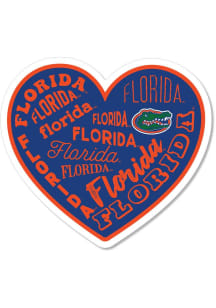 Florida Gators 3.5" Heart Rugged Stickers - Royal Blue