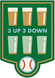 Wichita 3 Up 3 Down Beers Stickers - Green