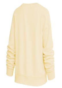West Virginia Mountaineers Womens Yellow Willow Washed Crew Sweatshirt