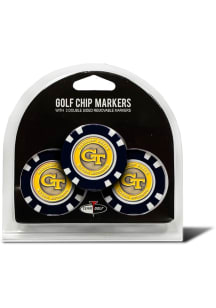 GA Tech Yellow Jackets Poker Chip 3 Pack Golf Ball Marker