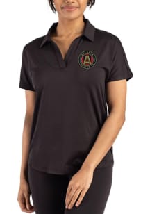 Cutter and Buck Atlanta United FC Womens Black Coastline Short Sleeve Polo Shirt