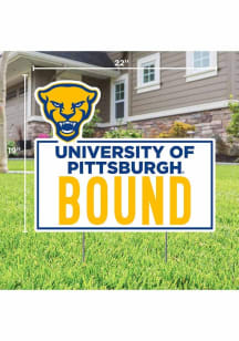 Pitt Panthers School Bound Yard Sign - White