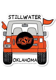 Oklahoma State Cowboys 3.5" Jeep Rugged Stickers - Orange