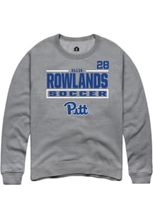 Ellie Rowlands Pitt Panthers Mens Graphite NIL Stacked Box Player Crew
