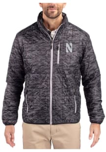 Cutter and Buck Northwestern Wildcats Mens Purple Rainier PrimaLoft Printed Filled Jacket