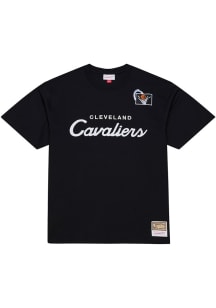 Mitchell and Ness Cleveland Cavaliers Black Head Coach Short Sleeve Fashion T Shirt