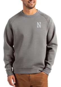 Cutter and Buck Northwestern Wildcats Mens Purple Roam Long Sleeve Crew Sweatshirt