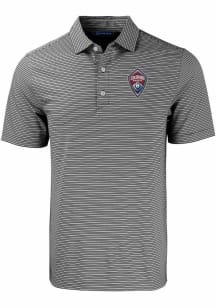 Cutter and Buck Colorado Rapids Mens Black Forge Double Stripe Short Sleeve Polo