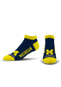 Michigan Wolverines Team Color Mens No Show Socks
