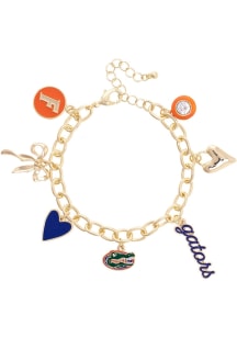 Florida Gators Enamel Icons Charm Womens Bracelet