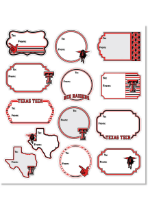 Texas Tech Red Raiders 8"x10" Gift Tag Sheet Gift Tags