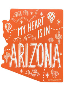Arizona Heart Is In Stickers - Orange
